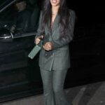 Rochelle Humes in a Green Pantsuit Arrives at ITV Palooza! in London 11/23/2021