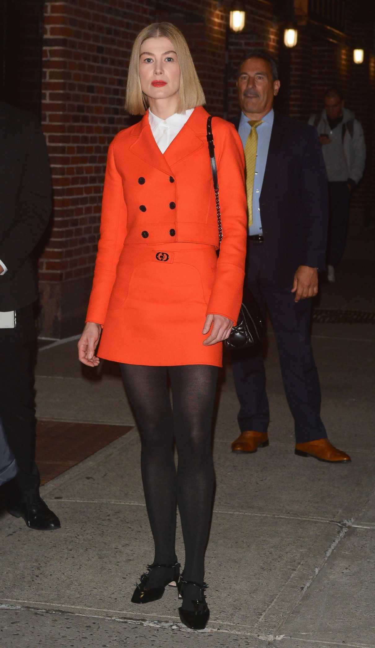 Rosamund Pike in an Orange Suit