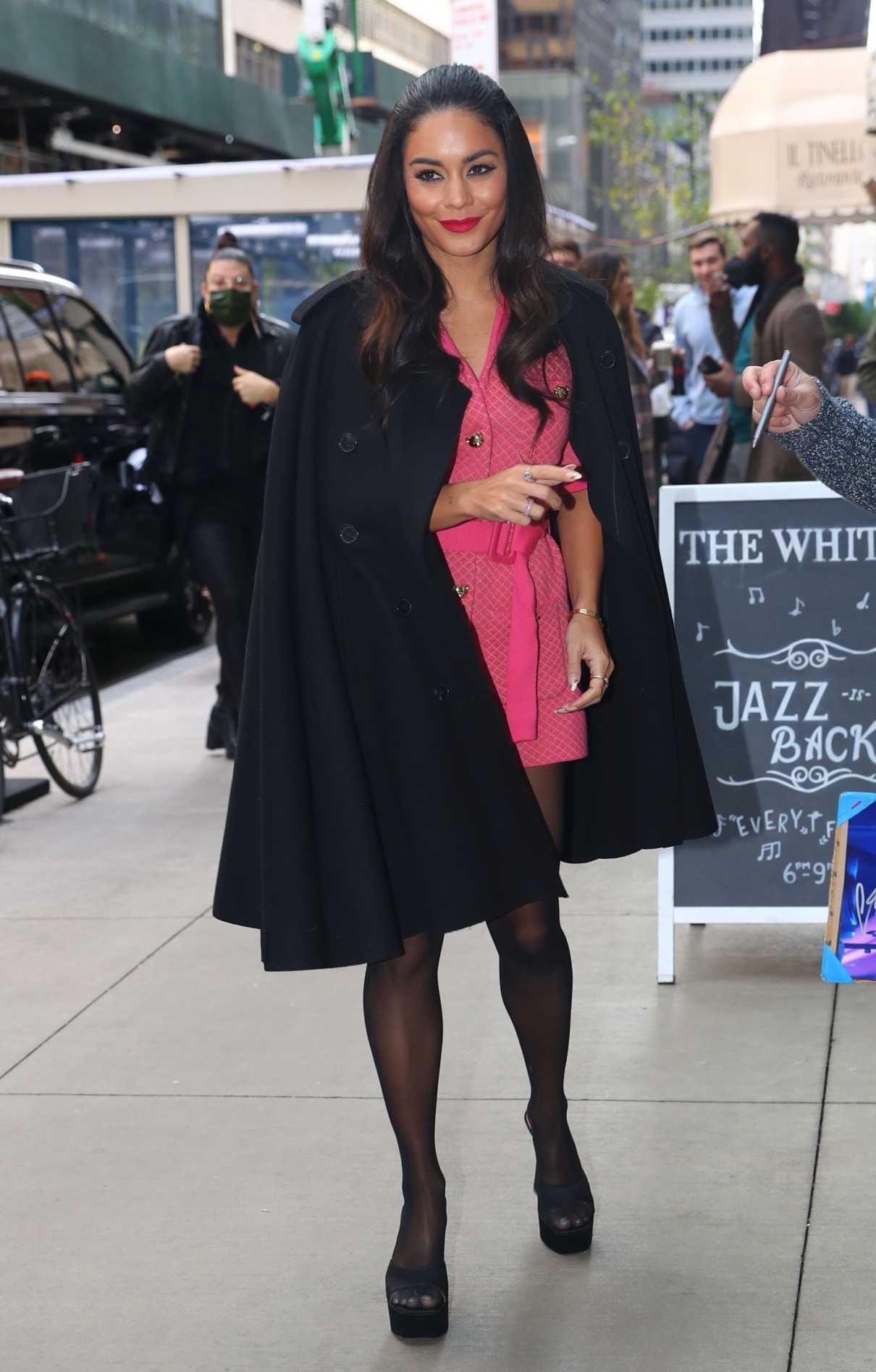 Vanessa Hudgens in a Black Coat