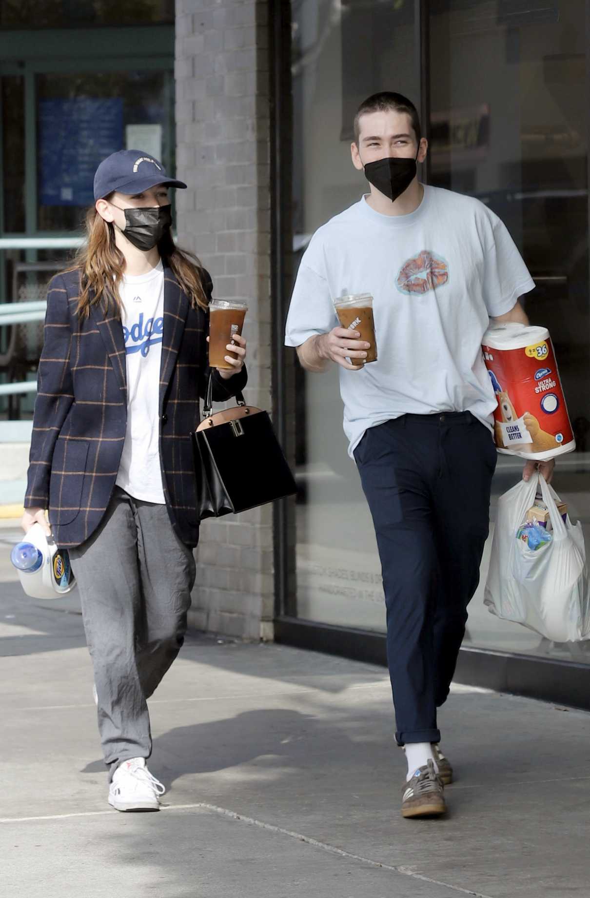 Victoria Pedretti in a Black Cap