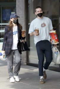Victoria Pedretti in a Black Cap