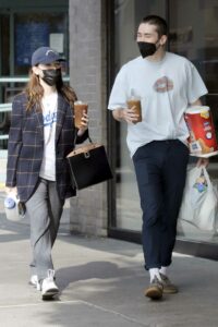 Victoria Pedretti in a Black Cap