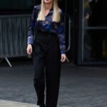 Zara McDermott in a Black Pants Leaves BBC Breakfast in Manchester 11/24/2021