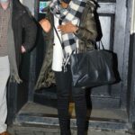 Alexandra Burke in an Olive Puffer Coat Leaves the Theatre Production of Aladdin at the Manchester Opera House in Manchester 12/14/2021
