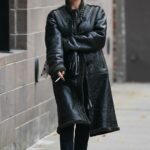 Ashley Benson in a Black Sheepskin Coat Was Seen Out in New York City 12/15/2021