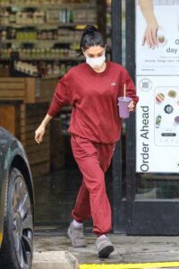 Chantel Jeffries in a Red Sweatsuit