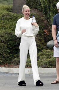 Heather Young in a White Sweatsuit