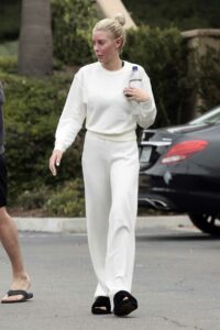 Heather Young in a White Sweatsuit