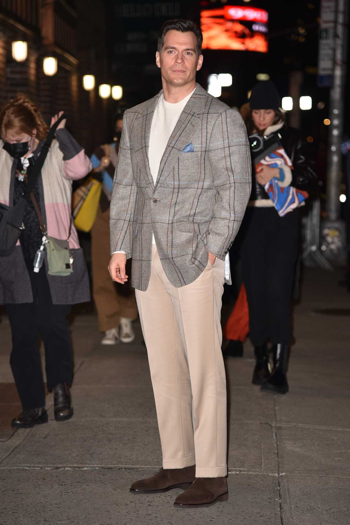 Henry Cavill in a Beige Pants Leaves The Late Show with Stephen Colbert ...