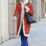 Jaime King in a Red Sheepskin Coat Was Seen Out in Beverly Hills 12/21/2021
