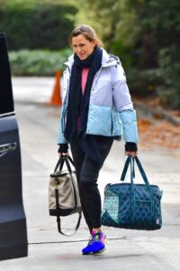 Jennifer Garner in a Neon Blue Sneakers