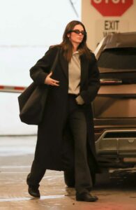 Kendall Jenner in a Black Coat