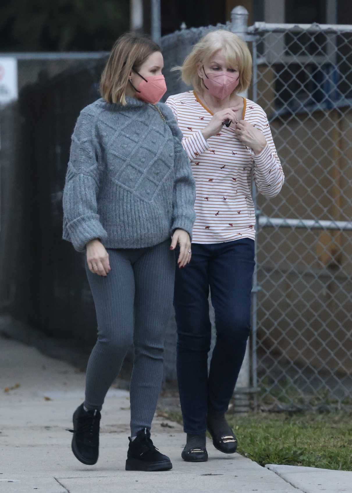 Kristen Bell in a Grey Sweater