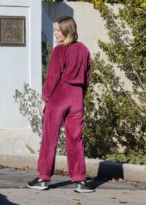 Kristen Bell in a Lilac Sweatsuit