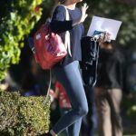 Molly Sims in a Grey Leggings Was Seen Out in Santa Monica 12/18/2021
