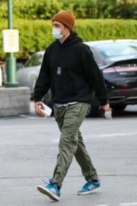 Robert Pattinson in a Black Hoodie