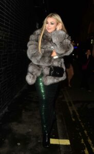 Tallia Storm in a Grey Fur Coat