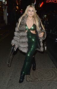 Tallia Storm in a Grey Fur Coat