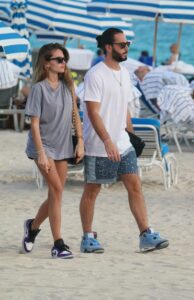 Thylane Blondeau in a Grey Tee