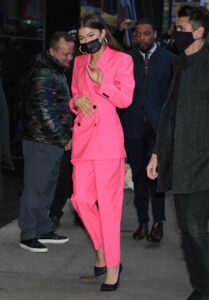 Zendaya in a Pink Suit