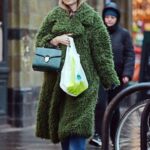 Alice Eve in a Green Faux Fur Coat Was Seen Out with Her Ex-Boyfriend Rafe Spall in London 01/16/2022