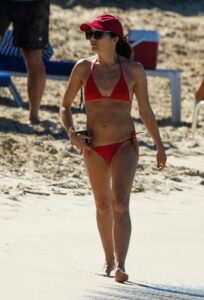 Andrea Corr in a Red Bikini