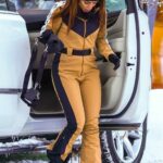 Anitta in a Caramel Coloured Jumpsuit Was Seen Out in Aspen 01/02/2022