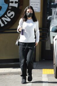 Chantel Jeffries in a Black Protective Mask