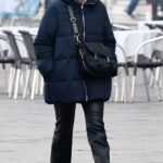 Dakota Fanning in a Black Puffer Jacket Was Seen Out in Venice 01/22/2022