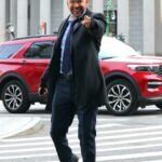 Donnie Wahlberg in a Black Coat on the Set of the Blue Bloods in New York 01/18/2022