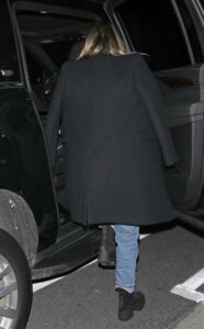 Ellen Pompeo in a Black Coat