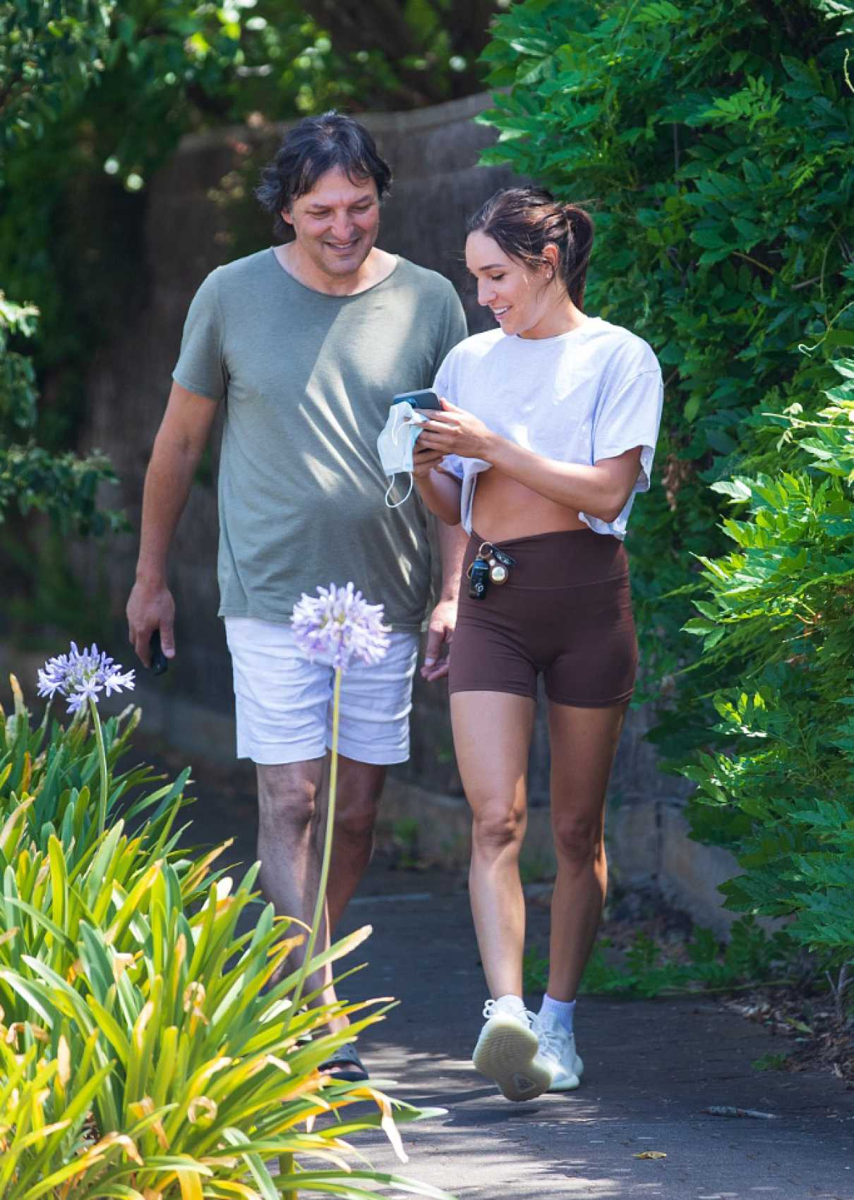 Kayla Itsines in a White Sneakers