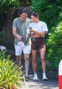 Kayla Itsines in a White Sneakers