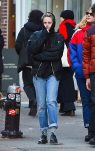Kristen Stewart in a Black Jacket