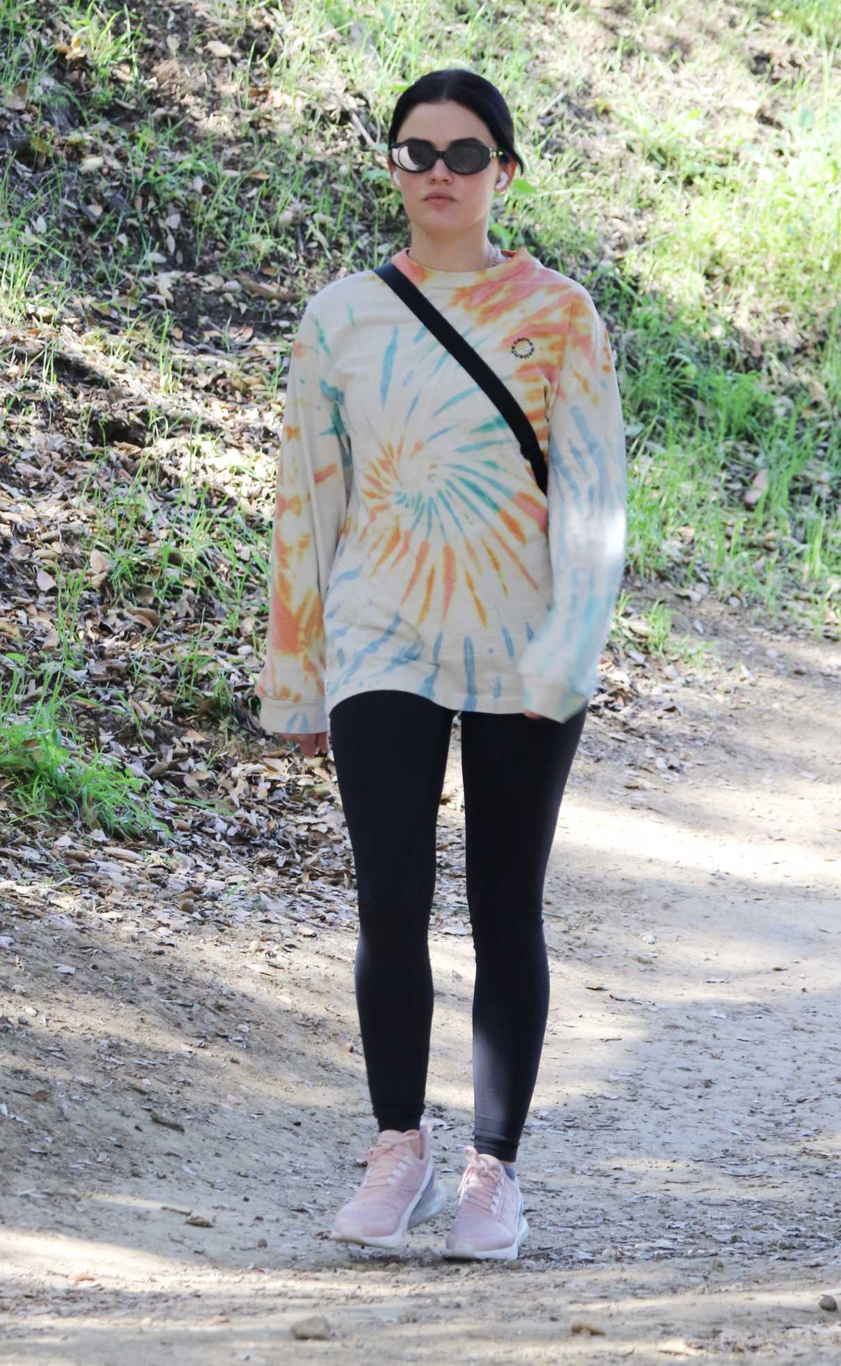 Lucy Hale in a Tie-Dye Sweatshirt