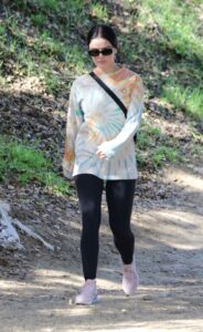 Lucy Hale in a Tie-Dye Sweatshirt