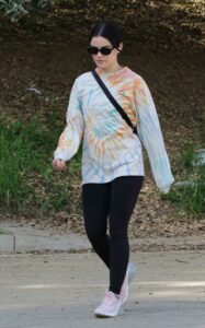 Lucy Hale in a Tie-Dye Sweatshirt