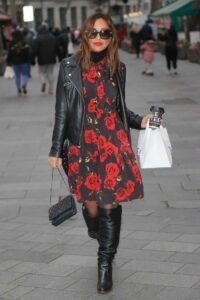 Myleene Klass in a Short Floral Dress