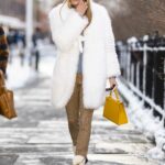 Olivia Palermo in a White Fur Coat Was Seen Out in New York 01/09/2022
