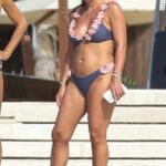 Teresa Giudice in a Blue Bikini on the Beach in Cabo San Lucas  01/01/2022