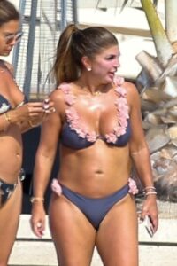 Teresa Giudice in a Blue Bikini