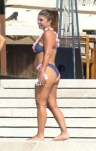 Teresa Giudice in a Blue Bikini