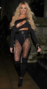 Zaralena Jackson in a Black Outfit