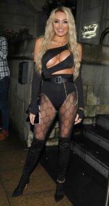 Zaralena Jackson in a Black Outfit