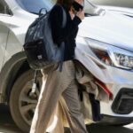 Aubrey Plaza in a Black Cardigan Was Seen Out in Studio City 02/19/2022