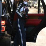 Bella Hadid in a Black Tracksuit Arrives at Her Hotel in London 02/01/2022