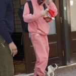 Cara Delevingne in a Pink Sweatsuit Heads to the Set of Only Murders in the Building in New York 02/09/2022