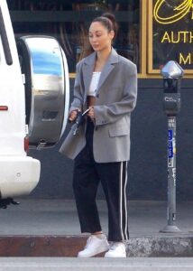 Cara Santana in a Grey Blazer