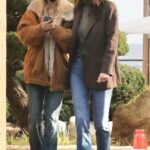 Courteney Cox in a Brown Blazer Was Seen Out with Coco Arquette in Malibu 02/19/2022