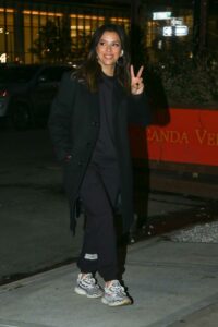 Eva Longoria in a Black Coat